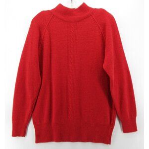 VINTAGE Bloomingdales Sweater Medium Lambswool Angora Rabbit 90s Cable